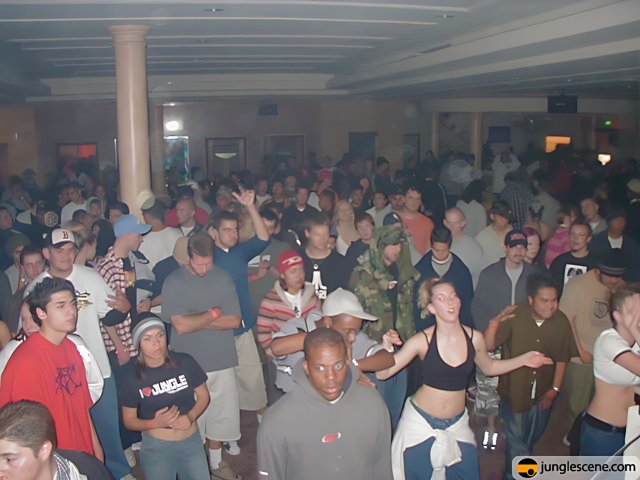 Nightclub crowd packs the dancefloor