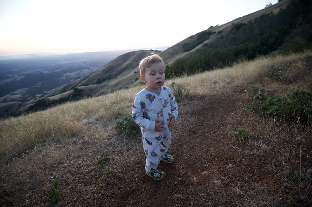 Toddler Explorer at Golden Hour on Mt. Diablo