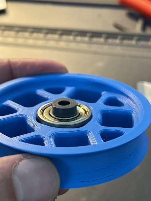 Blue Alloy Wheel with Small Gear