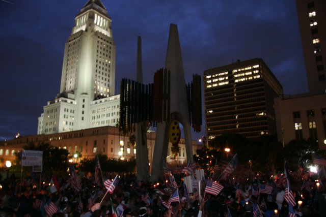 American Flag Vigil at Metropolis Building