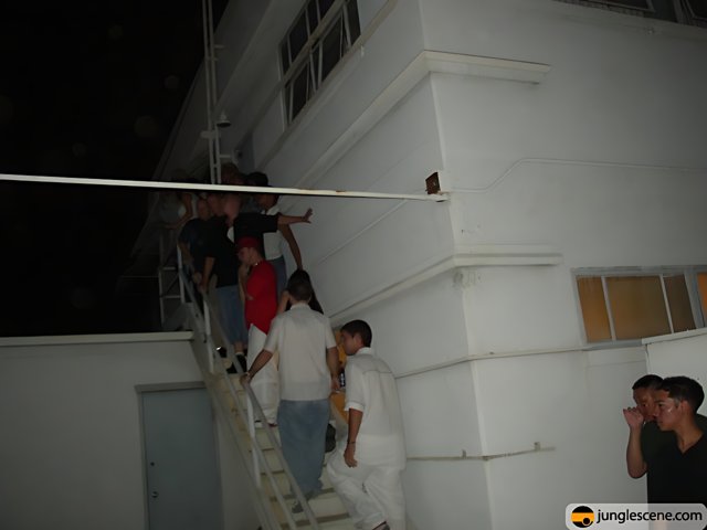Group of Eight at the Housing Staircase