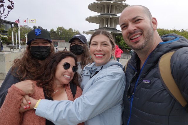 Friends Group Selfie at Japanese Peace Pagoda