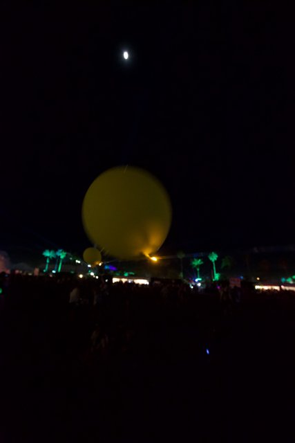 Illuminated Sphere in the Night Sky
