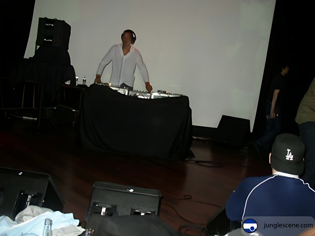 Entertainer on Stage with DJ Music