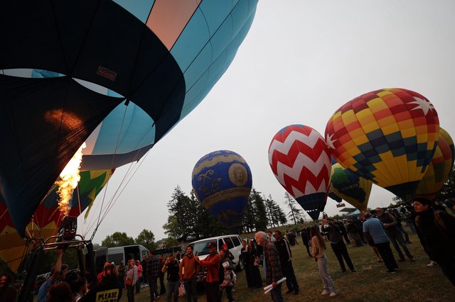 Dawn Inflation at Sonoma County Hot Air Balloon Classic