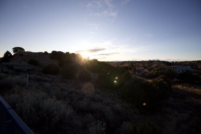 Sunset Over Santa Fe Desert Landscape