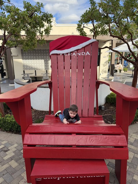 Little Adventurer on the Giant Chair