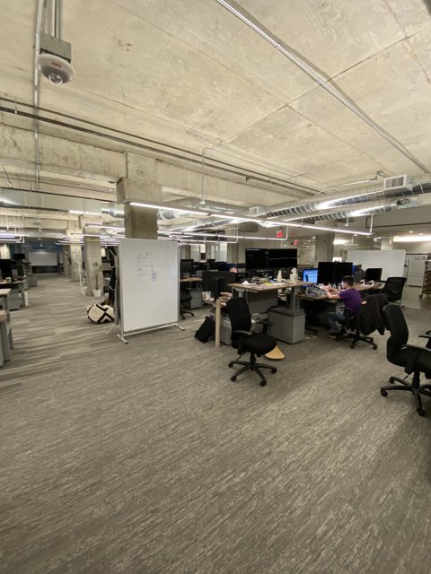 bustling office space
