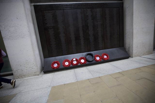 Memorial Wreaths at London War Memorial