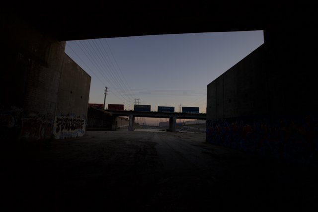 Graffiti-Lined Tunnel of the LA River