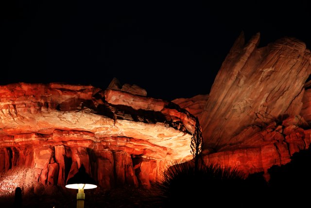 Enchanting Rock Formation by Night