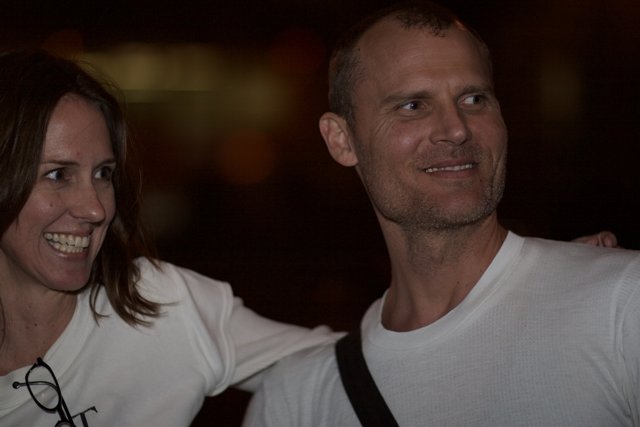 Smiling Couple in T-Shirts