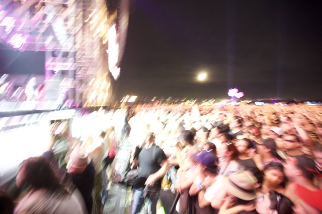 Night-Time Concert Crowd