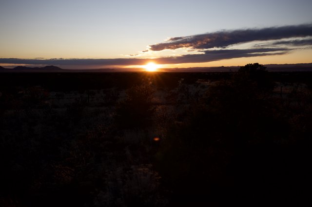 Desert Sunset Over New Mexico Landscape