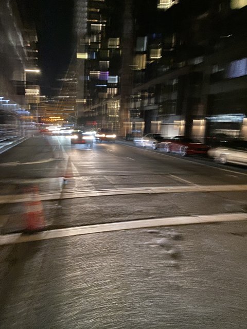 Nighttime Traffic in Urban San Francisco