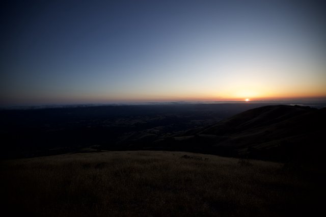 Golden Hour Fades Over Bay Area Valleys