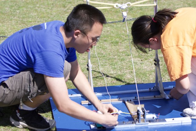 Building a Model Airplane Outdoors