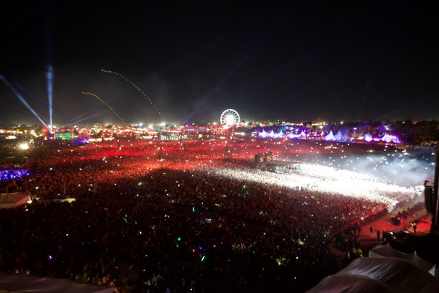 Illuminating Concert Crowd at Coachella