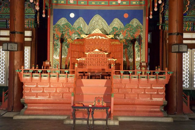 Majestic Korean Architecture: The Red-Orange Temple