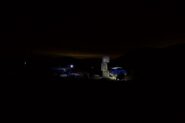 Nighttime Truck Stop