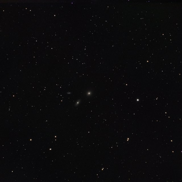 M105 Elliptical Galaxy with Companions in Leo