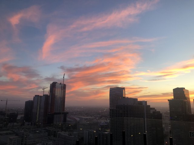 Golden Sunset over Downtown Los Angeles