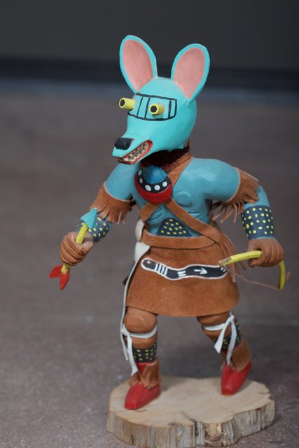 Mouse in Native American Clothing Figurine