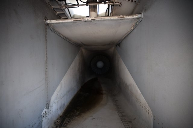 Looking Up Through Aircraft Carrier Exhaust Stack