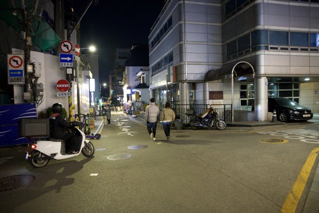 Roaring Night in the Streets of Korea