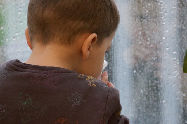 Quiet Contemplation by the Fountain