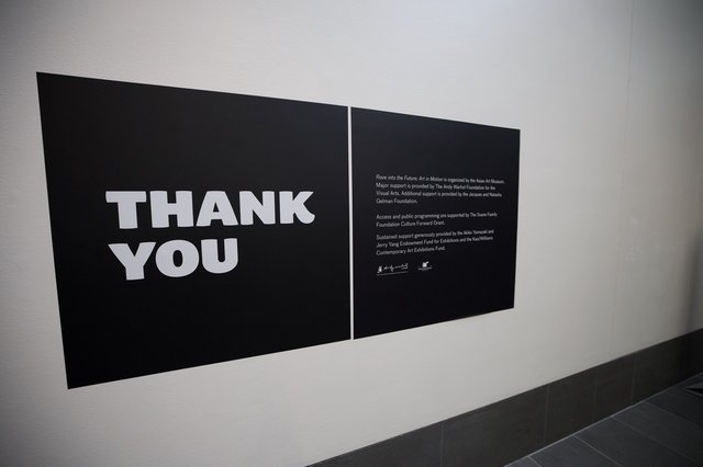 Exhibition Thank You Wall at Asian Art Museum