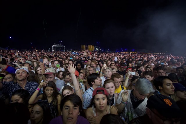 Coachella 2016 Crowd under the Night Sky
