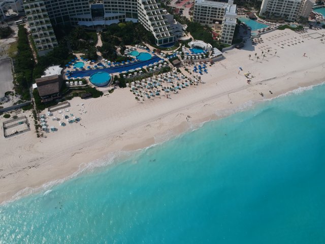 Aerial View of Canada Cancun Beach Resort