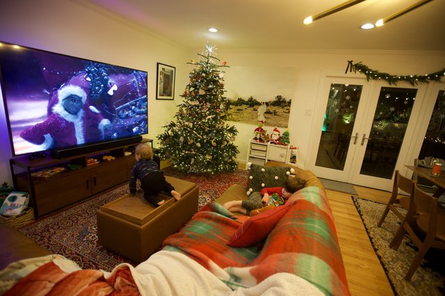 Cozy Christmas Movie Night with Family at Home