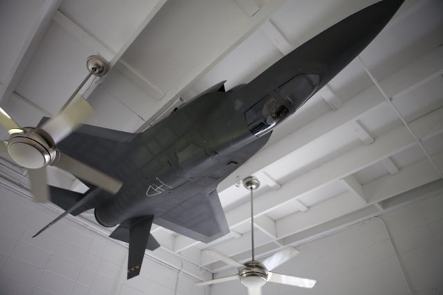 Suspended Fighter Jet in Newdeal Studios