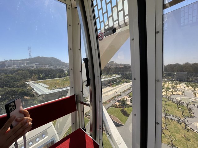 Capturing the Scenic View from Inside the Cable Car