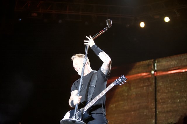 James Hetfield Rocking the Stage at Big Four Festival