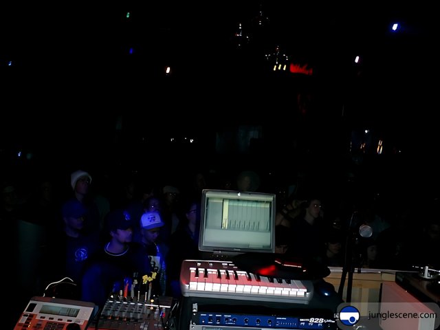 Keyboard Performance in a Lit Nightclub