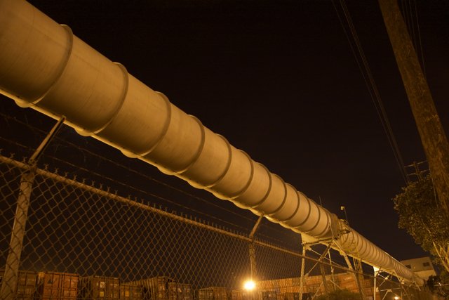 The Towering Pipeline Fence