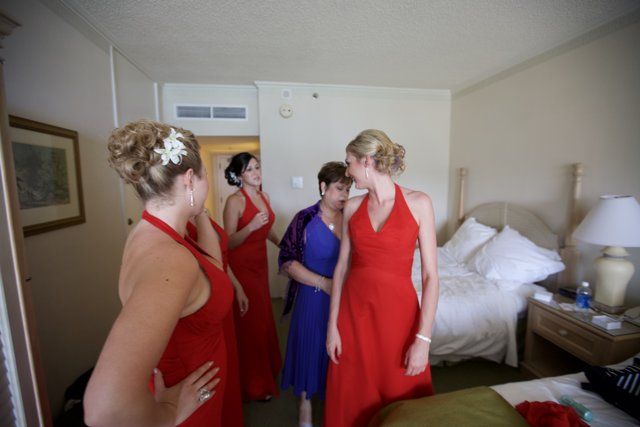 Women in Red Dresses
