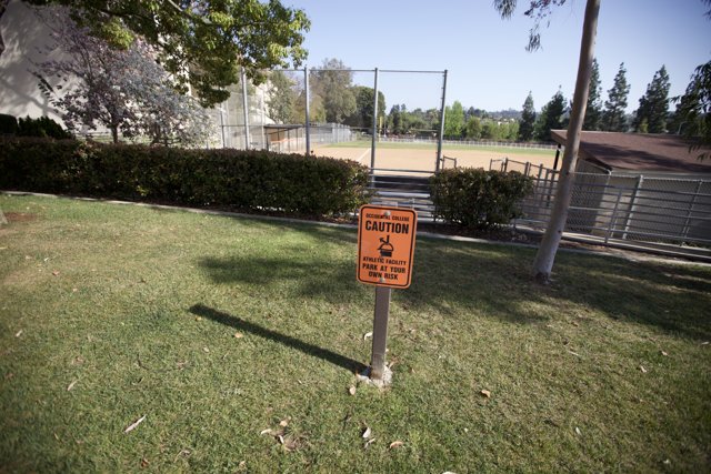 Baseball Sign in the Park