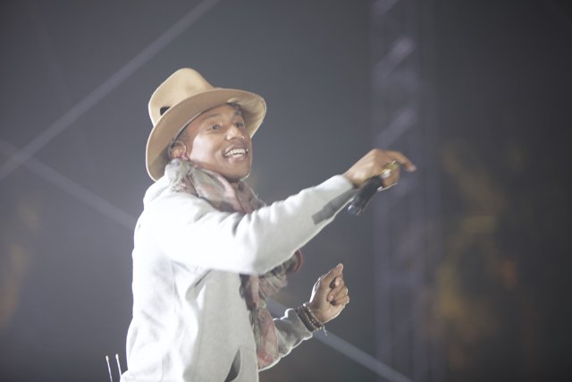 Pharrell Williams Rocks the Stage at the 2012 Grammys