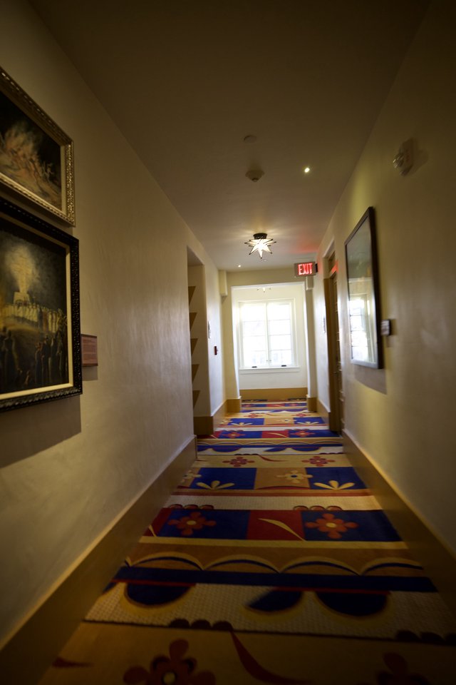 Colorful Southwestern Carpet in Hotel Hallway