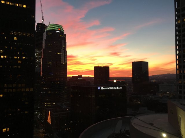 Sunset over the Los Angeles Metropolis