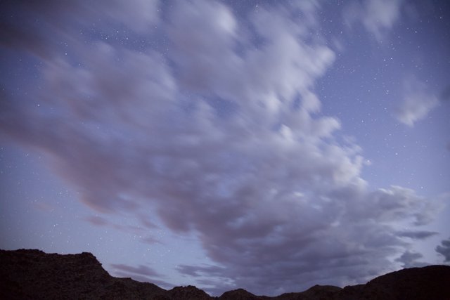 Starry Night above Desert Mountains