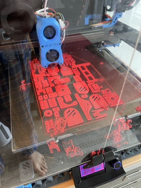 Red 3D Printed Object
