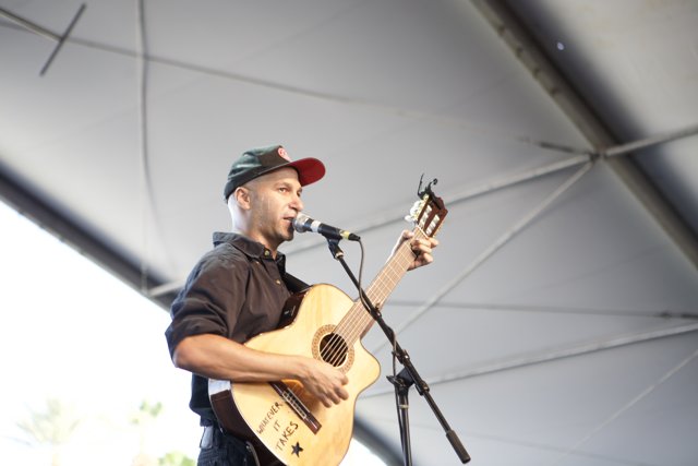 Tom Morello Shreds on his Electric Guitar at Coachella Saturday