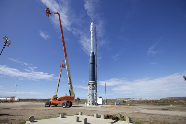 Towering Rocket on the Launching Pad