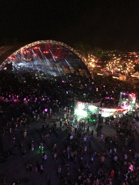 Night Lights: A Concert Crowd in San Bernardino