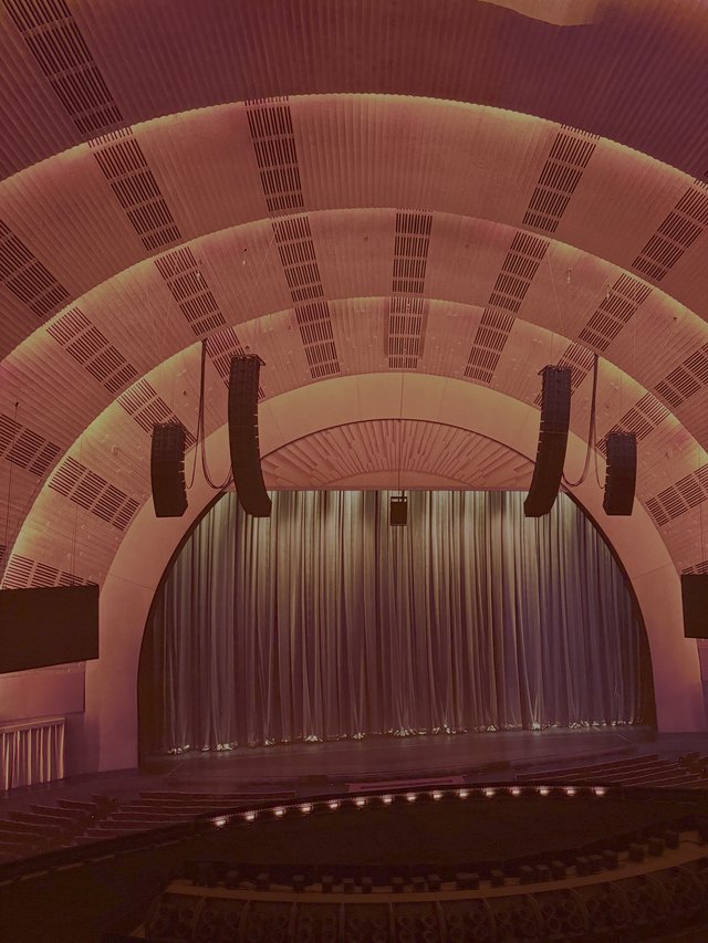 Majestic Theater Interior with Arched Ceiling Design